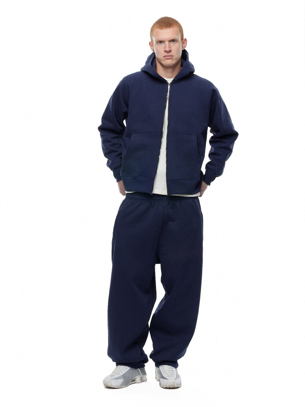 SIGNATURE UNCUFFED JOGGERS - NAVY