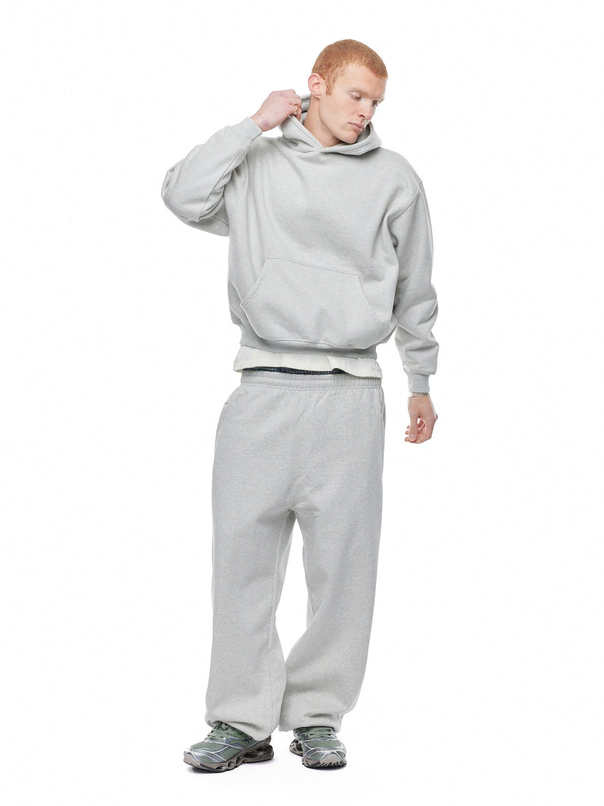 GA SIGNATURE UNCUFFED JOGGERS - GREY