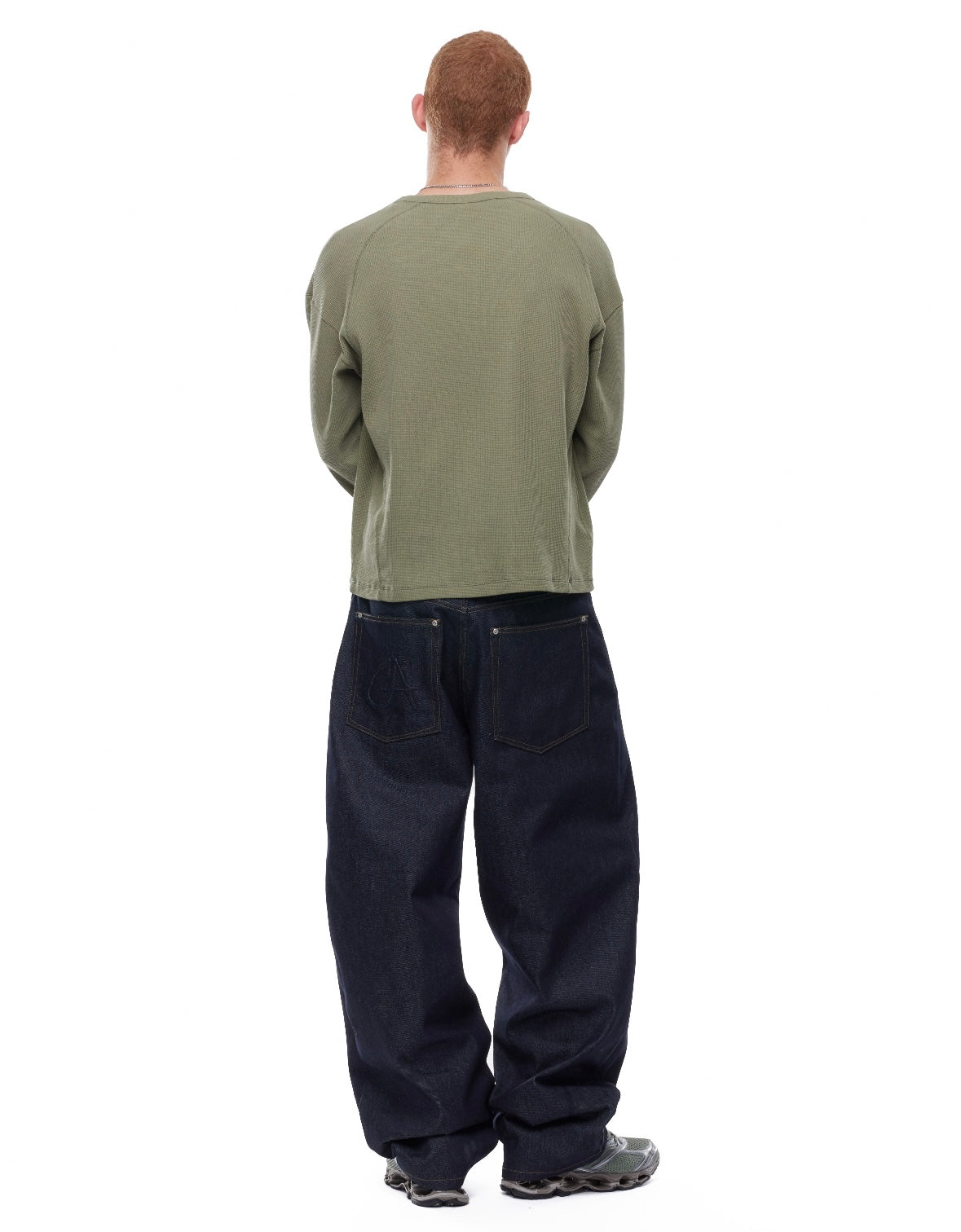 GA WAFFLE LONG-SLEEVE - SAGE GREEN