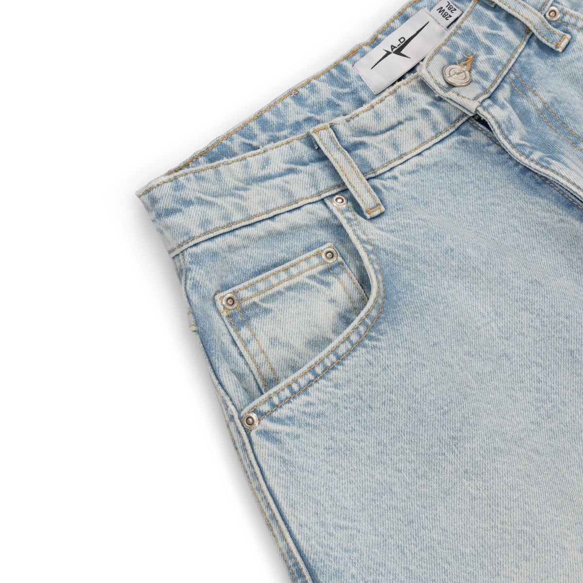 BAGGY DENIM JEANS - SUN BLEACHED BLUE