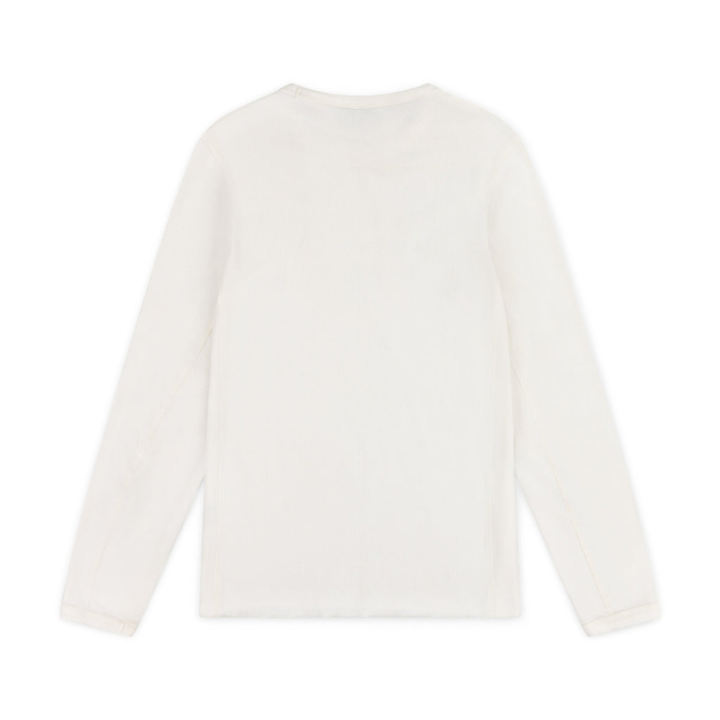SIGNATURE RIBBED LONGSLEEVE - WHITE