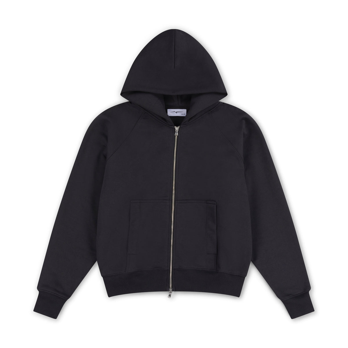 SIGNATURE ZIP-UP HOODIE - BLACK