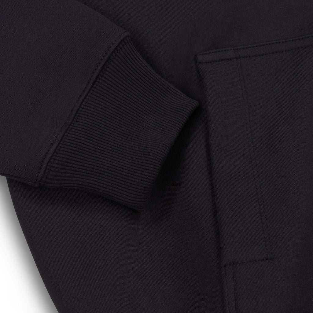 SIGNATURE ZIP-UP HOODIE - BLACK