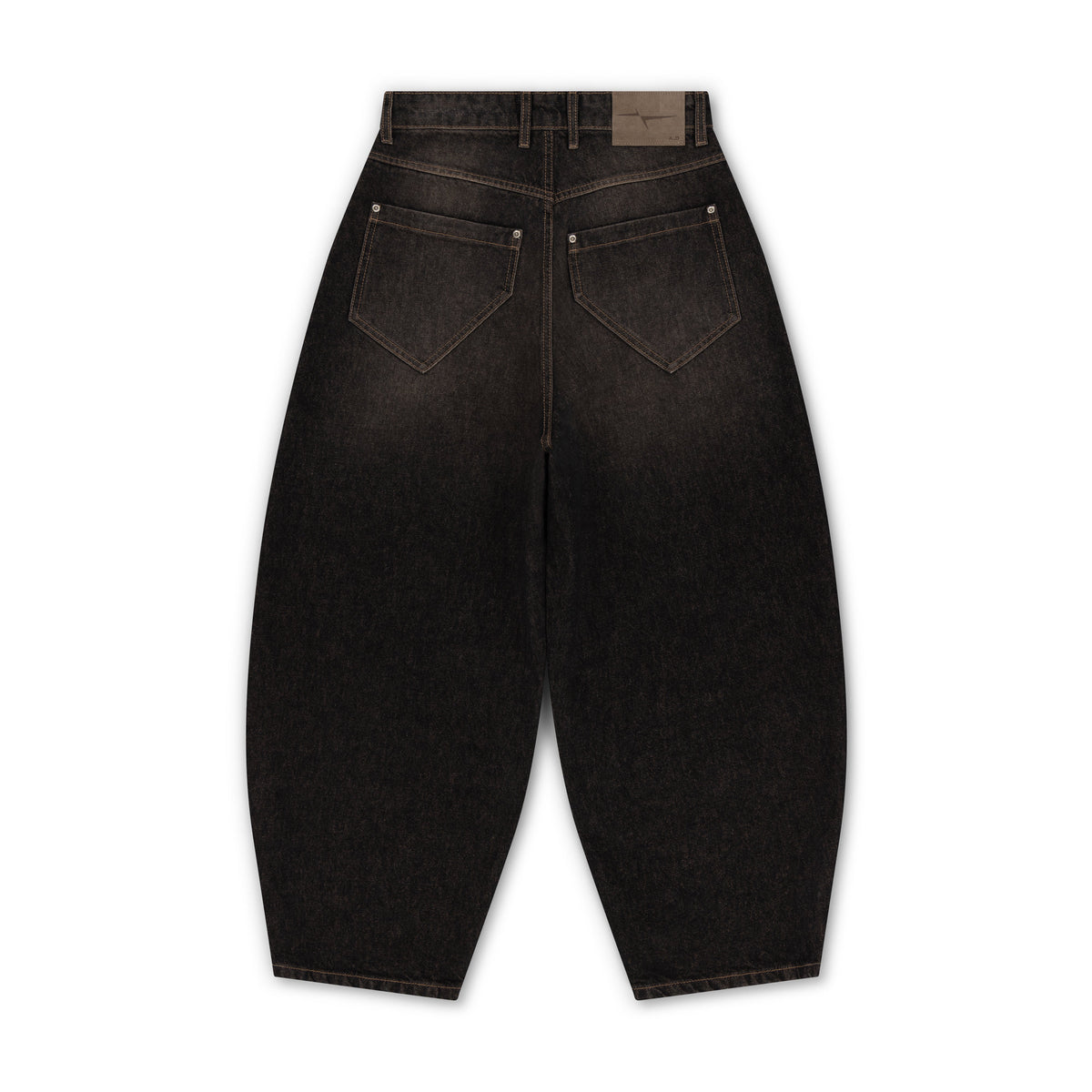 BAGGY DENIM JEANS - SMOKED EARTH