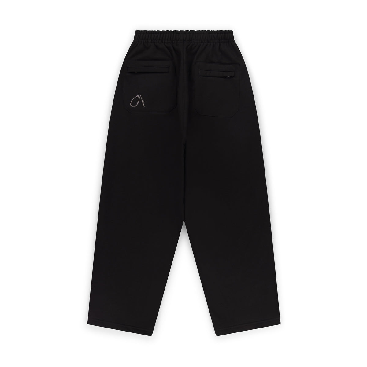 GA SIGNATURE UNCUFFED JOGGERS - BLACK