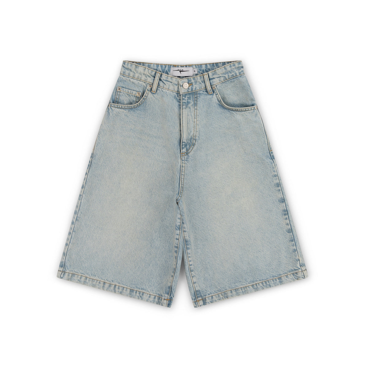 BAGGY DENIM SHORTS - SUN BLEACHED BLUE