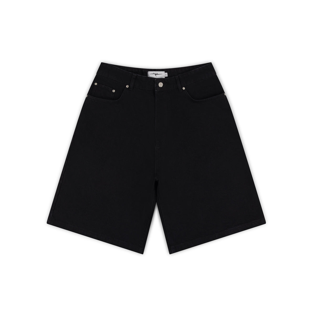 BAGGY DENIM SHORTS - TRUE BLACK
