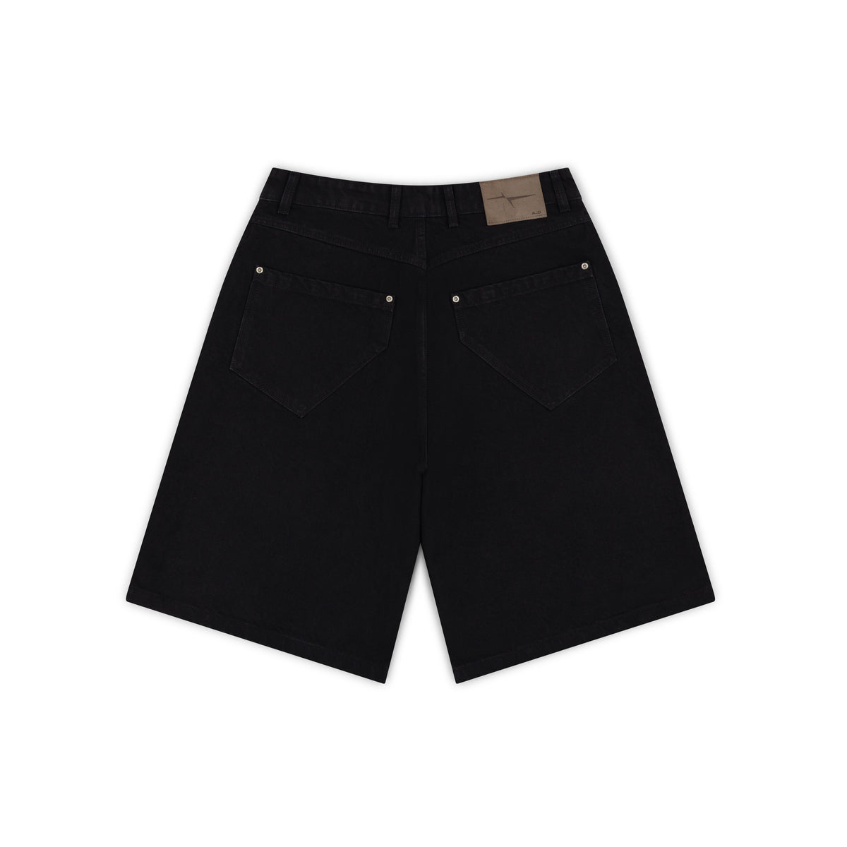 BAGGY DENIM SHORTS - TRUE BLACK