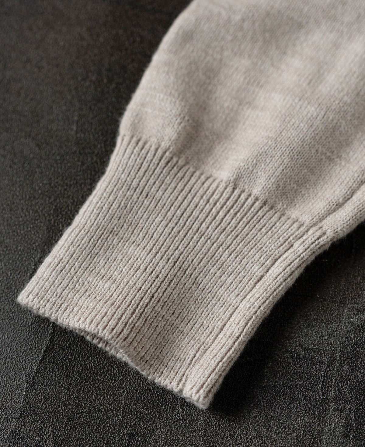 Slub Cotton Long Sleeve Knit Polo