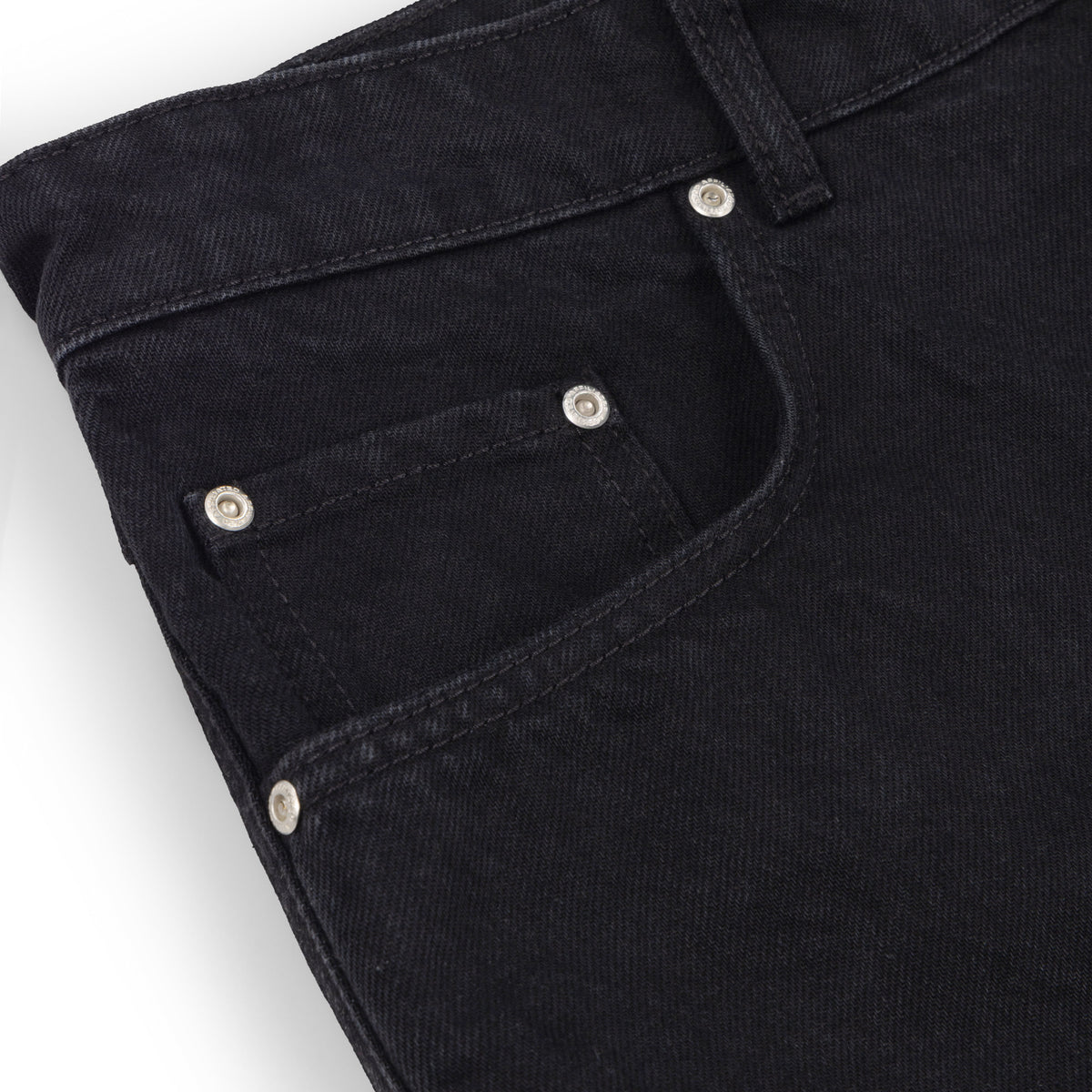 BAGGY DENIM SHORTS - TRUE BLACK
