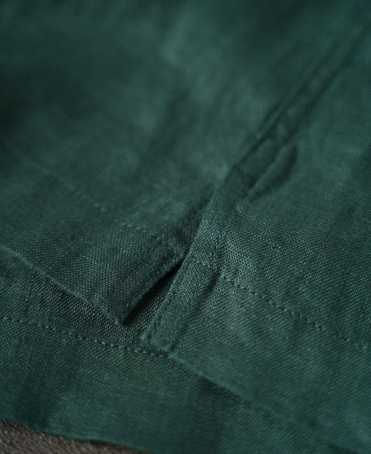 1950s Italian Collar Linen Short Sleeve Shirt