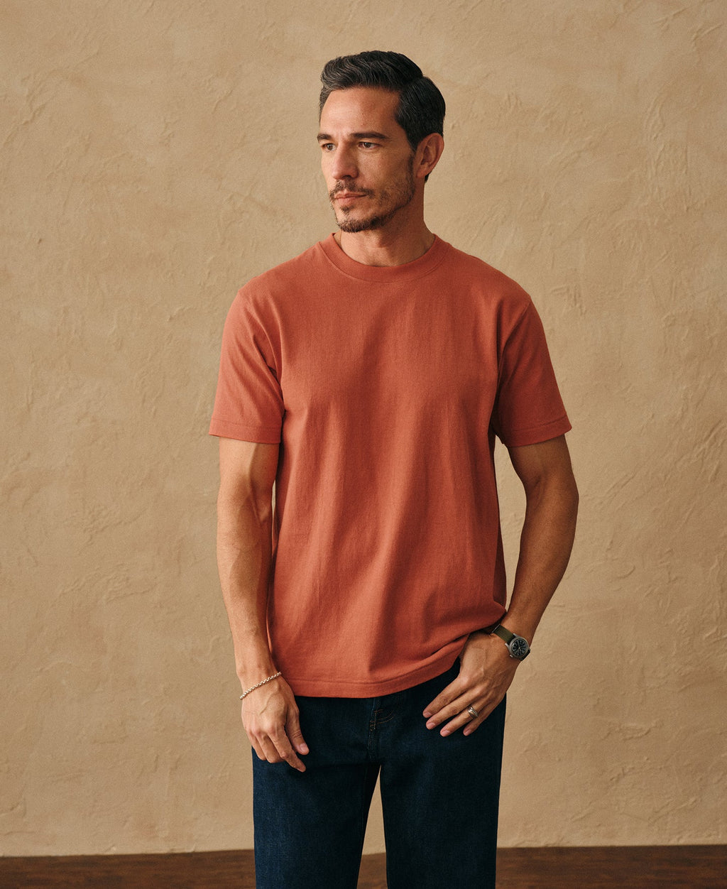 Regular Fit Heavyweight Tubular Jersey T-Shirt